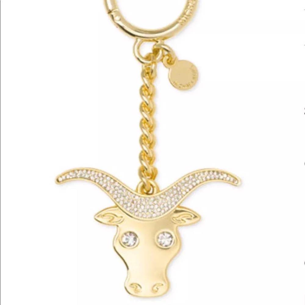 NEW MICHAEL KORS ZODIAC KEYCHAIN FOB TAURUS TAG